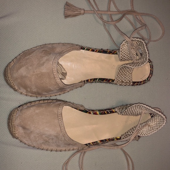 NEW J. Crew Suede Espadrille Lace-Up Flats - Picture 3 of 5